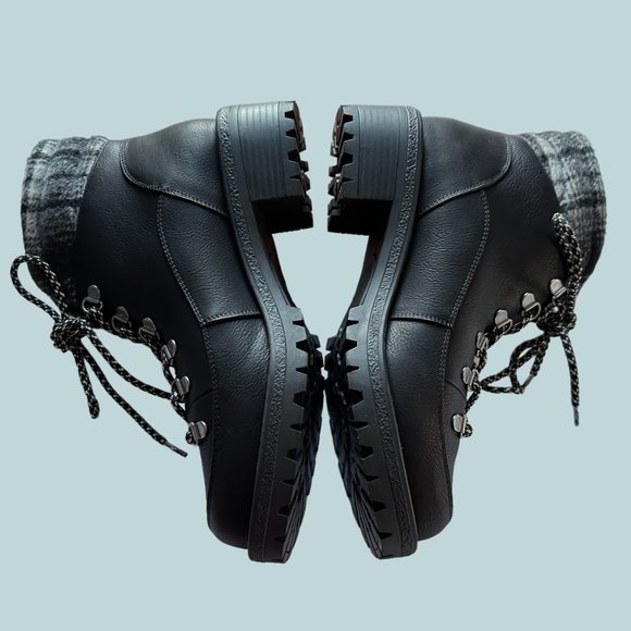 True Craft Markie Hiking Boots Black Women Size 10 Medium Lace-Up Like-New - Picture 2 of 13